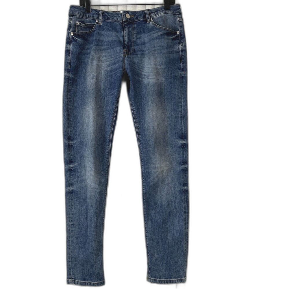 NOAK By Asos Skinny Fit Blue Jeans Medium Wash Mens 32 X32